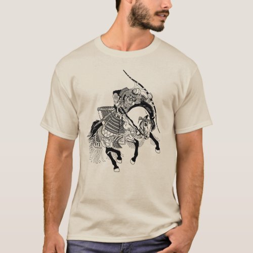 Japanese samurai horseman T_Shirt