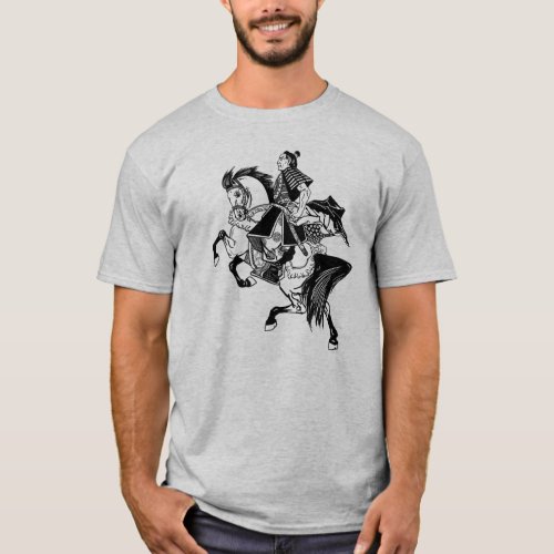 Japanese samurai horseman T_Shirt