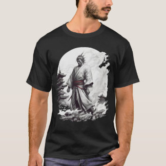 Japanese Samurai Illustration T-Shirt