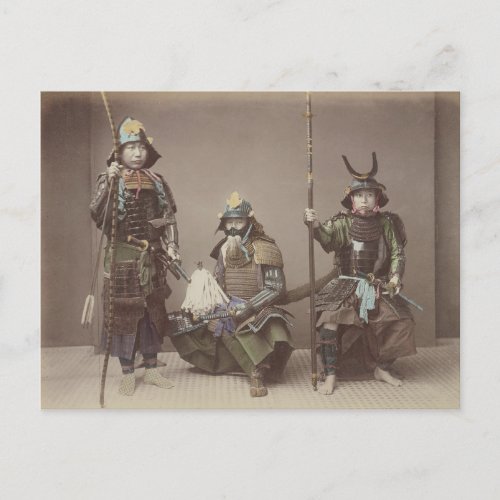 Japanese Samurai In Armor _ Vintage Photography Postcard