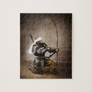 Japanese Samurai in Armor with Bow Jigsaw Puzzle