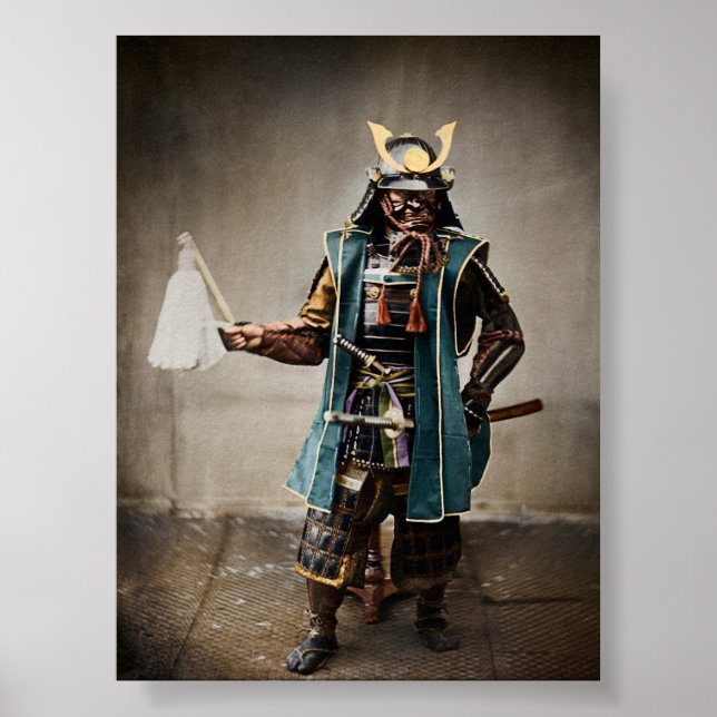Japanese Samurai in Commander Armor Poster (Front)