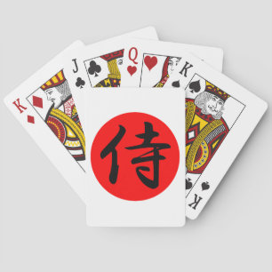 Japanese Samurai Kanji Symbol Poker Cards