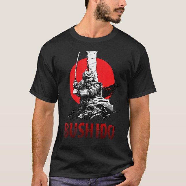 Japanese Samurai Katana Ancient Oni Ronin Asian Wa T-Shirt (Front)