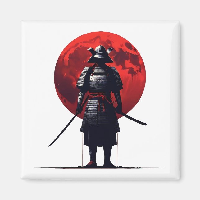 Japanese Samurai Magnet (Front)