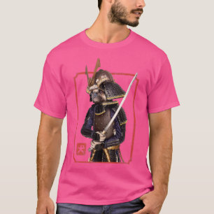 Japanese Samurai Ninja Pug Dog Lover Kawaii Tattoo T-Shirt