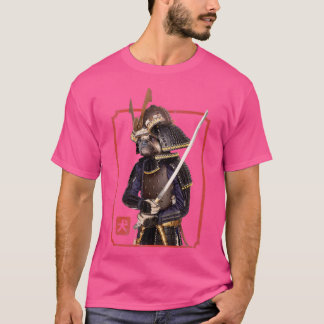 Japanese Samurai Ninja Pug Dog Lover Kawaii Tattoo T-Shirt