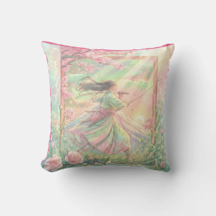 Japanese Samurai Sakura Pillow