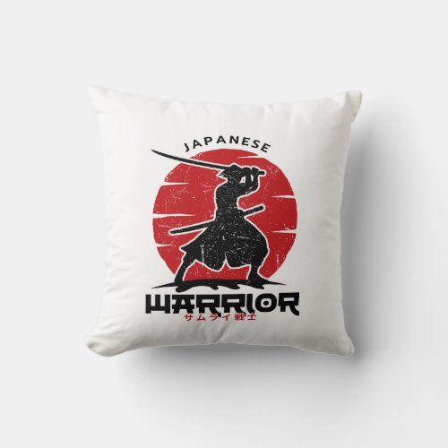 Japanese Samurai Silhouette cushion