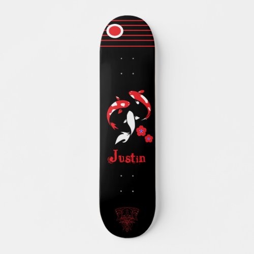 Japanese Samurai skateboard with name