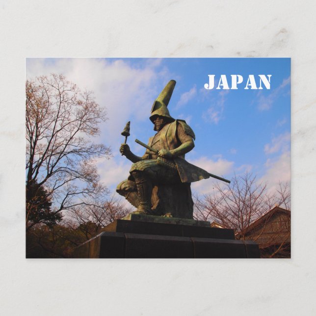 Japanese Samurai Statue Postcard (Front)