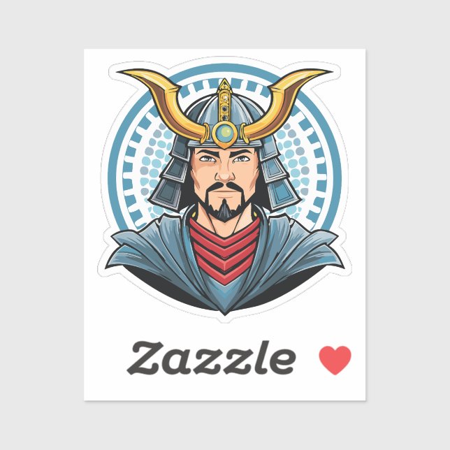 Japanese samurai sticker (Sheet)