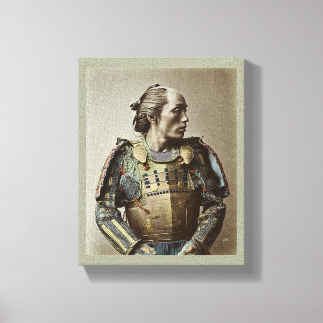 Japanese Samurai Vintage Photograph Canvas Art (Front)