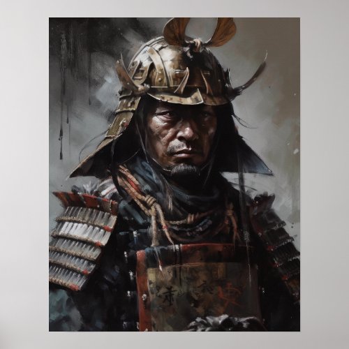 Japanese Samurai Warrior Art Print Poster