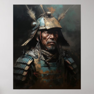 Japanese Samurai Warrior Art Print Poster