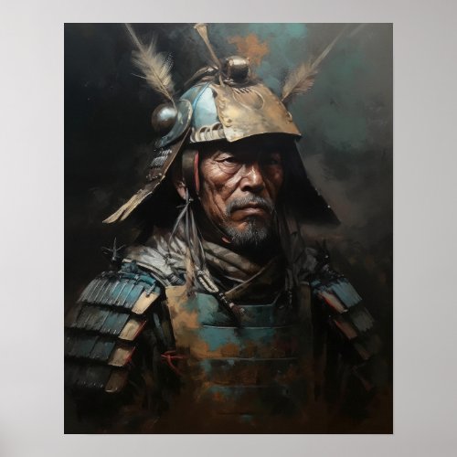 Japanese Samurai Warrior Art Print Poster