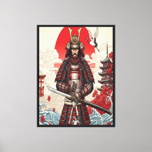 Japanese Samurai Warrior Canvas Print