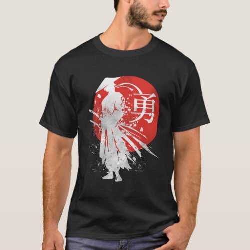Japanese Samurai Warrior Japan Calligraphy For Cou T_Shirt