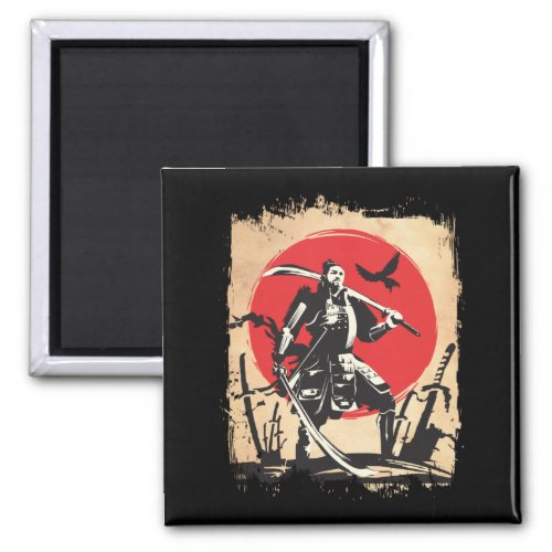 Japanese Samurai Warrior Japan Swordsmen Hero Magnet