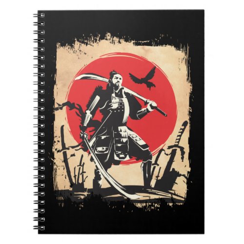 Japanese Samurai Warrior Japan Swordsmen Hero Notebook