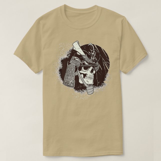 Japanese Samurai Warrior  Katana Skeleton  T-Shirt (Design Front)