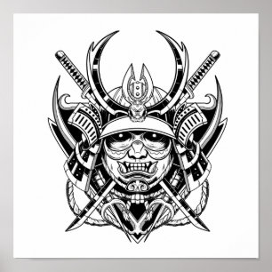 Japanese Samurai Warrior Poster
