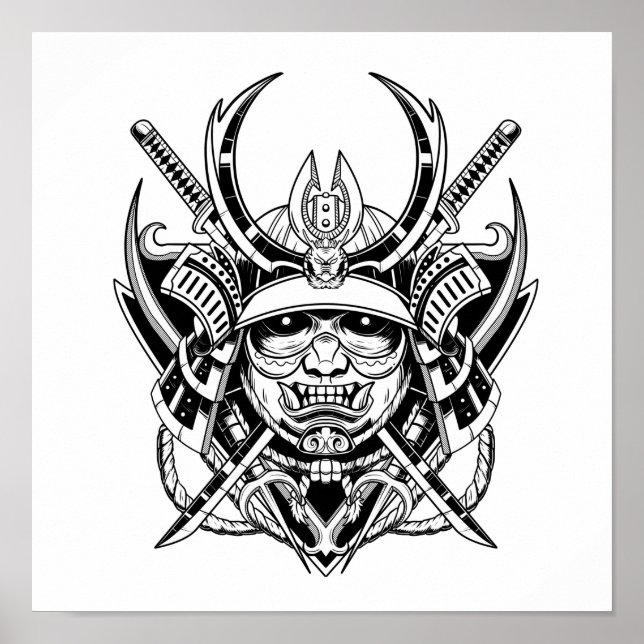 Japanese Samurai Warrior Poster (Front)