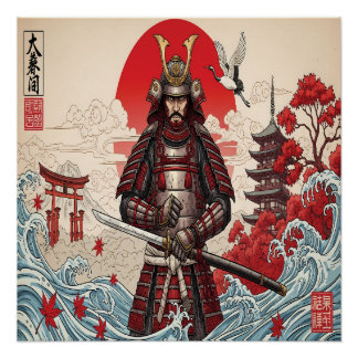Japanese Samurai Warrior  Poster