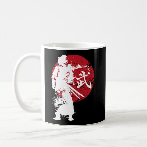 Japanese Samurai Warrior Retro Japan Calligraphy R Coffee Mug