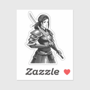Japanese samurai warrior - woman sticker