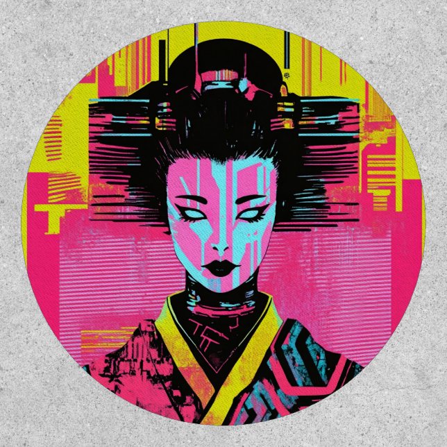 Japanese samurai women patch (Front)