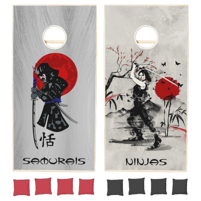 Japanese Samuri and Ninjas Cornhole Set (Set)