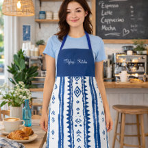 Japanese Sashiko Blue & White Apron