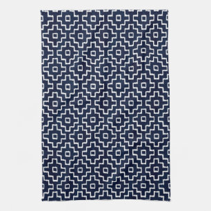 Japanese Sashiko Textured Pattern Traditional Kitchen Towel