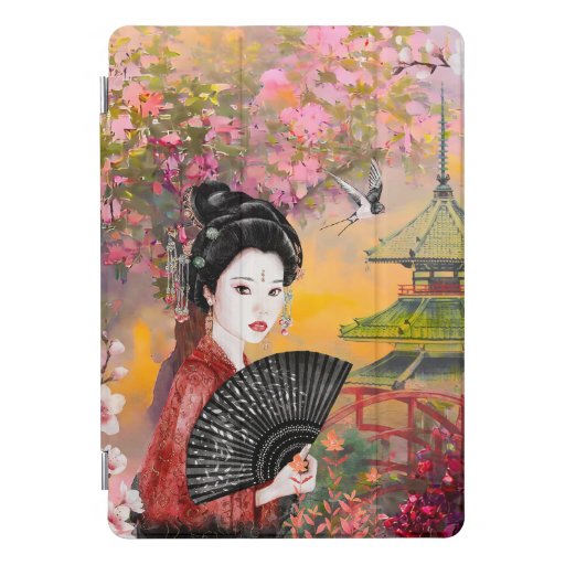 Japanese Scene With A Woman iPad Pro Cover