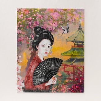 Japanese Scene With A Woman