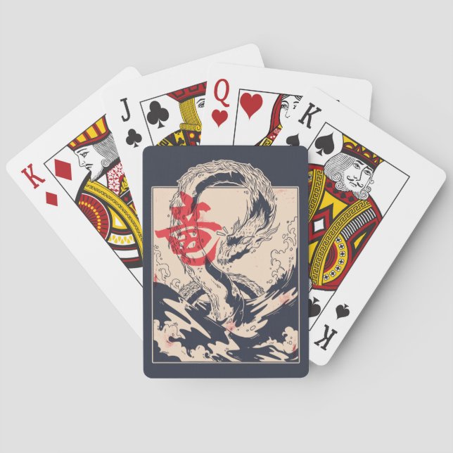 Japanese Sea Dragon Poker Cards (Back)