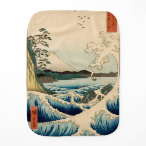 Japanese Sea of Satta Hiroshige Art  Baby Burp Cloth