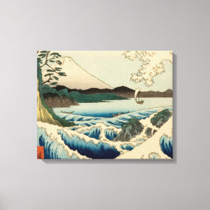 Japanese Sea of Satta Hiroshige Art Canvas Print