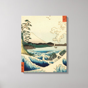 Japanese Sea of Satta Hiroshige Art Canvas Print