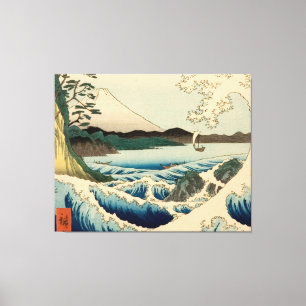 Japanese Sea of Satta Hiroshige Art  Canvas Print
