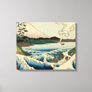 Japanese Sea of Satta Hiroshige Art Canvas Print