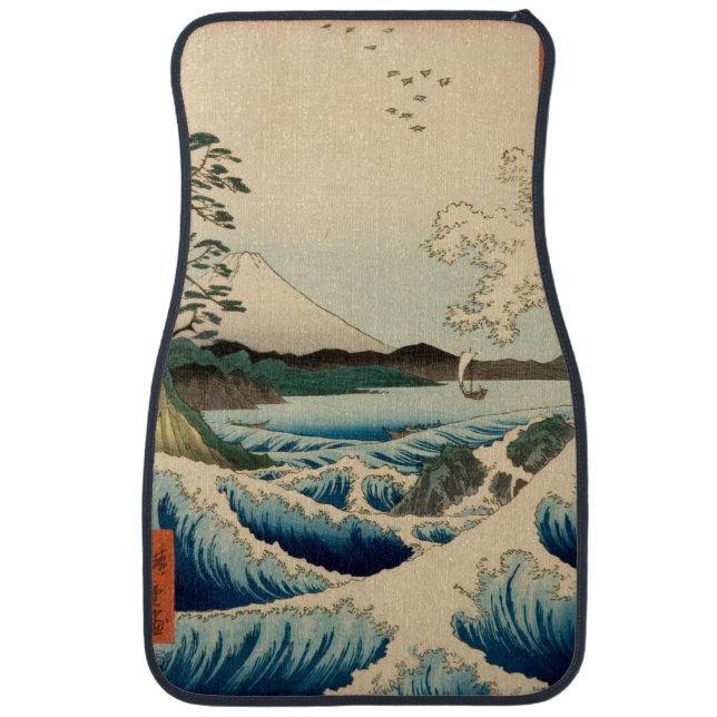 Japanese Sea of Satta Hiroshige Art  Car Floor Mat (Front)
