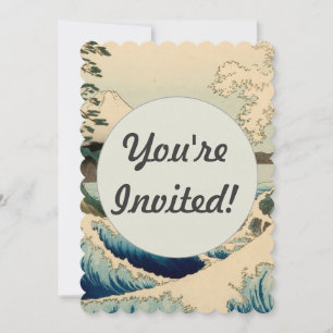 Japanese Sea of Satta Hiroshige Art Invitation