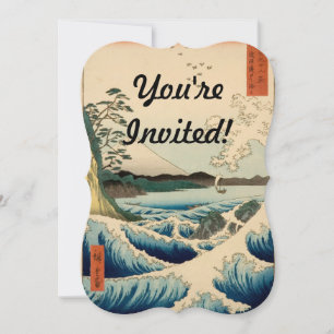 Japanese Sea of Satta Hiroshige Art  Invitation