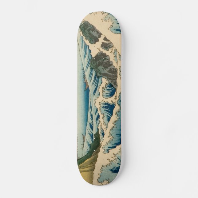 Japanese Sea of Satta Hiroshige Art  Skateboard Deck (Front)