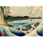 Japanese Sea of Satta Hiroshige Art  Statuette<br><div class="desc">This vintage Japanese woodblock print from 1858 is called The Sea at Satta in Suruga Province,  by Ando Hiroshige. The beautiful print is from the 36 Views of Mount Fuji,  a famous Japanese color woodblock print.</div>