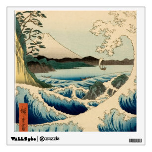 Japanese Sea of Satta Hiroshige Art Wall Sticker