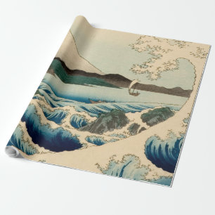 Japanese Sea of Satta Hiroshige Art  Wrapping Paper
