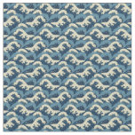 Japanese sea waves pattern fabric